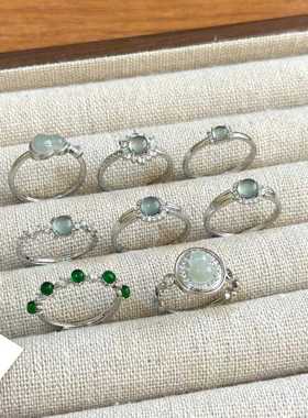 小众设计活口食指戒玉髓清冷感