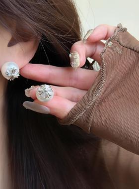 日系复古简约珍珠吊坠项链