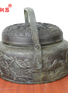黄铜暖手炉圆形工艺品