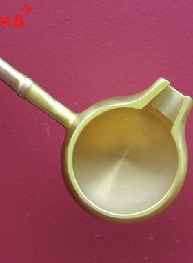 宇卓铜器纯铜勺子黄铜勺子浴佛勺子汤勺家居茶道茶勺桌面摆件
