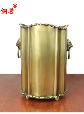 宇卓铜器纯铜冰桶黄铜冰桶红酒香槟酒吧餐厅酒具花器工艺品