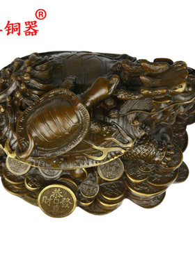 摆件龙头龟黄铜工艺品