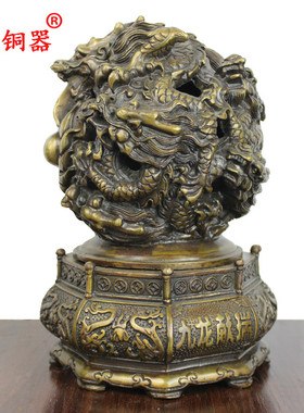 宇卓铜器黄铜献瑞摆件工艺品