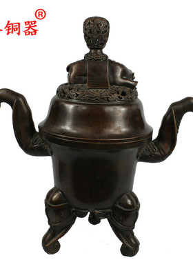 黄铜香薰炉摆件工艺品