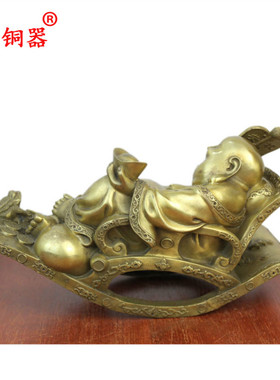 黄铜笑佛摆件工艺品