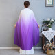 Retro ethnic style performance clothing gradient color cape cheongsam