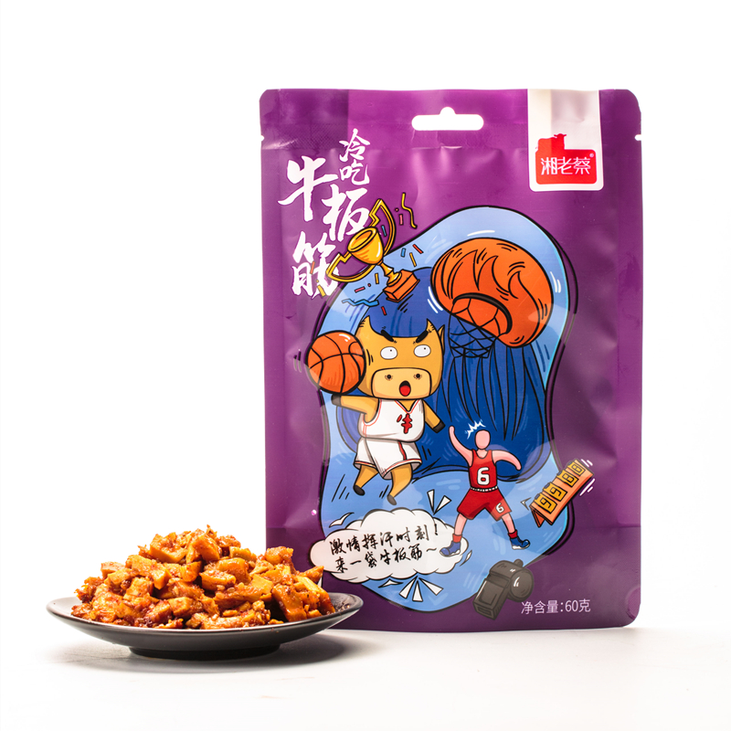 湘老蔡冷吃牛板筋60g湖南新晃特产休闲零食便携独立小包装开袋即-图3