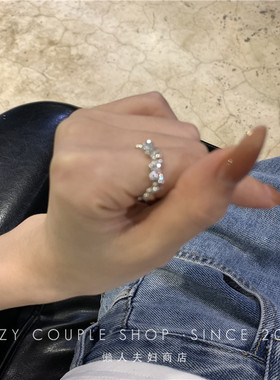 蝴蝶开口戒指女森系韩版简约ins小众设计个性网红时尚可调节指环