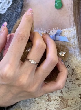 【天使之眼】德国小众马眼钻石戒指女高碳钻轻奢高级感百搭指环戒