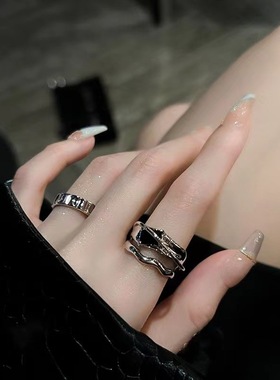 几何冷淡风ins风合金戒指小众设计时尚个性高级感开口戒网红女潮