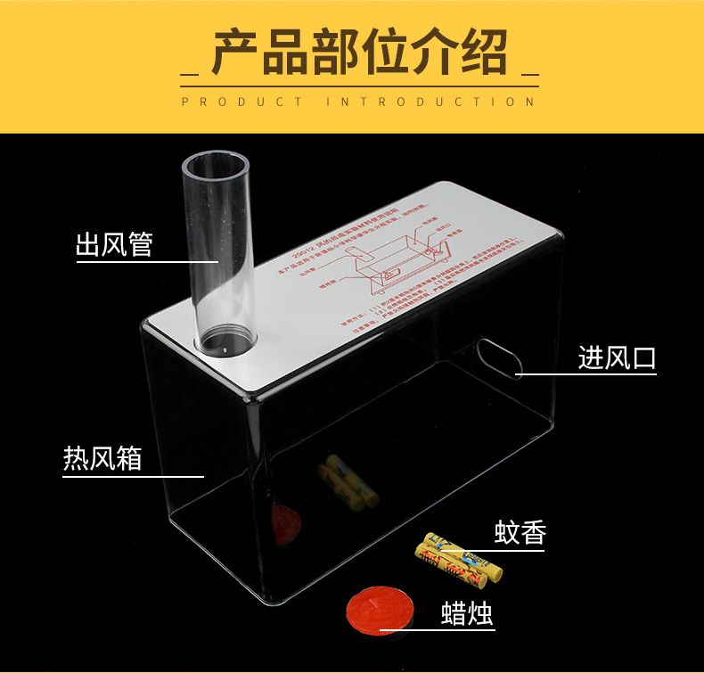 风的形成实验器实验材料演示器29012小学自然科学讲解热空气上升风怎样形成演示器材初中物理教学科普教具 - 图1