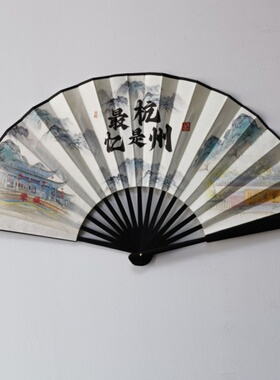 春早精品10手绘折扇工艺宣纸中国
