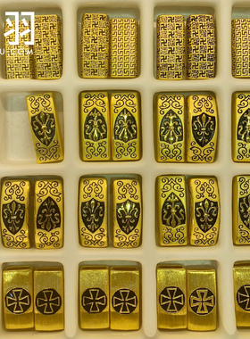 谁羽珠宝3d硬金宽版十字架万字符