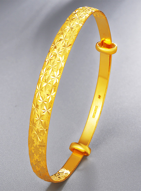 时尚活口婚嫁女款黄金手镯