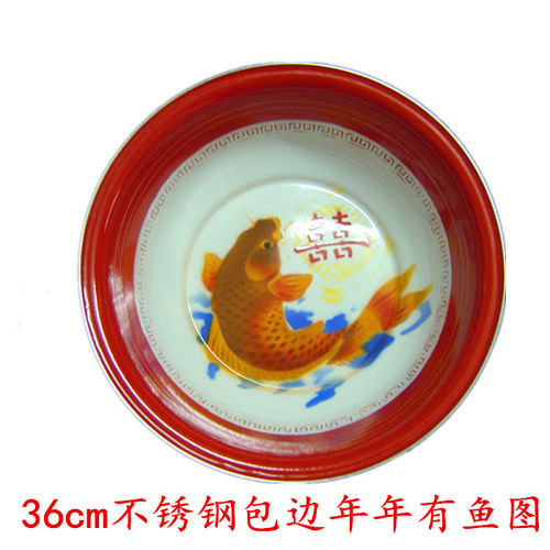 搪瓷盆传统老式包边加厚家居精品铁盘珐琅洗脸泡脚盆用于结婚婚礼 - 图2