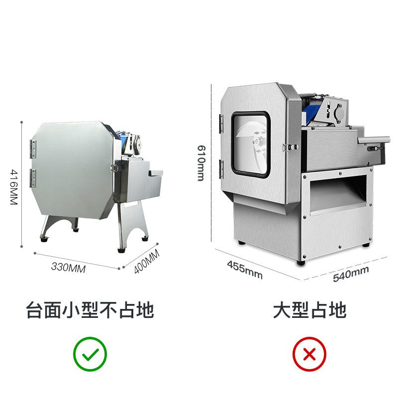 小型葱花机商用切辣椒圈韭菜香菜切段酸菜切丝香菇切片食堂切菜机-图1
