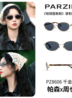 帕森椭圆小框墨镜老钱风