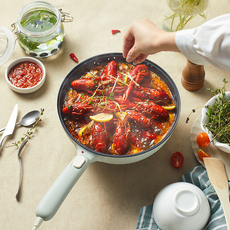 Плиты 小熊电炒锅家用多功能一体式电热锅宿舍小型炒菜不粘手持式电煮锅
