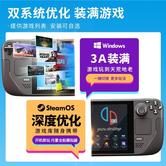 Steam Deck Oled Handheld-Konsole Steam Deck Spielekonsole Steam Handheld-Computer Dual-System 1 TB2 TB