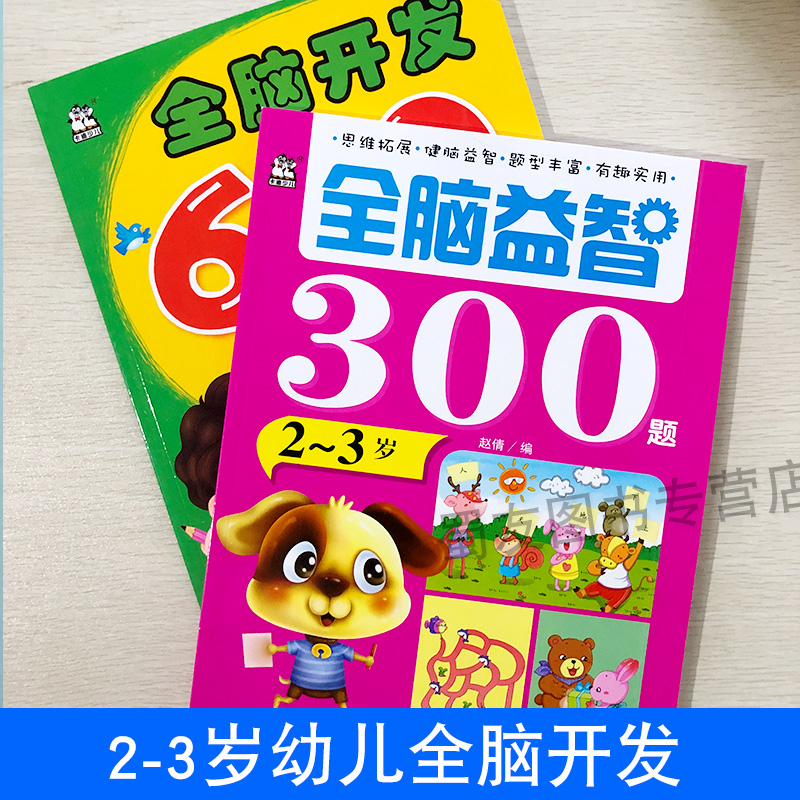 全脑益智300题+全脑开发680题(2-3-4-5-6岁) 赵倩编绘 幼小衔接智力开发题型新颖 幼儿教材辅导儿童宝宝全脑开发智力开发正版现货 - 图1