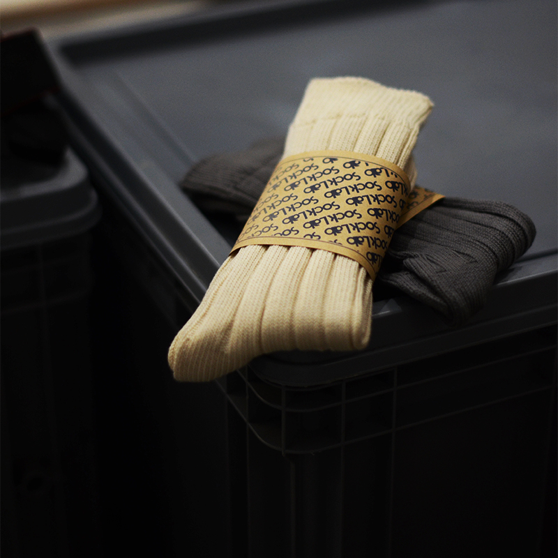 SockLab男女日系春夏纯棉复古中筒袜港风纯色粗线堆堆袜薄款美式 - 图0