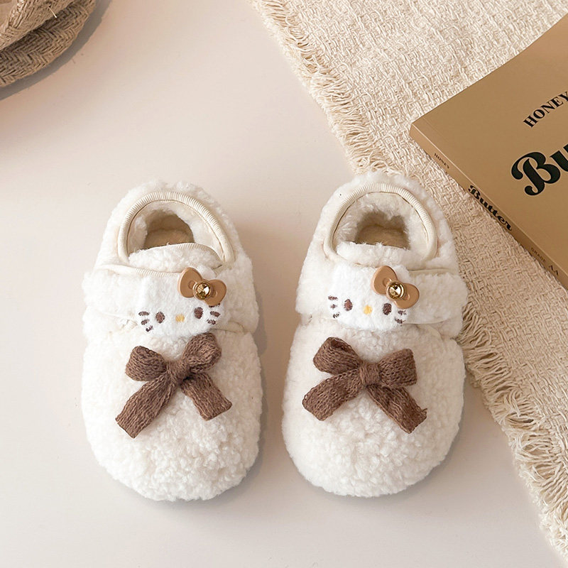 女童勃肯鞋KT猫棉鞋2025冬季加绒小童公主鞋宝宝软底毛毛鞋豆豆鞋,淘宝优惠券,粉丝福利购,淘宝优惠卷