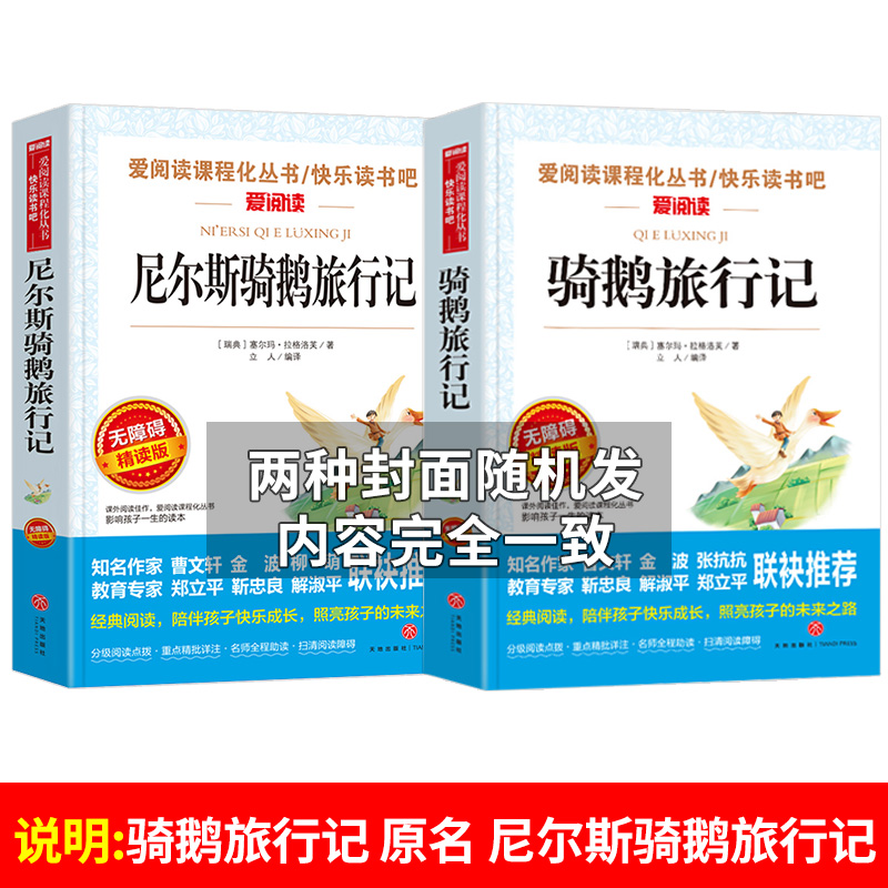 骑鹅旅行记原著正版无删减六年级课外书下册必读快乐读书吧推荐语文课程化同步教材人民文学教育读本天地出版社尼尔斯骑鹅历险记td - 图3