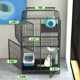 Cat cage integrated cat house super large free space Furnishing indoor villa cat toilet cat house cat nest pet cat cage