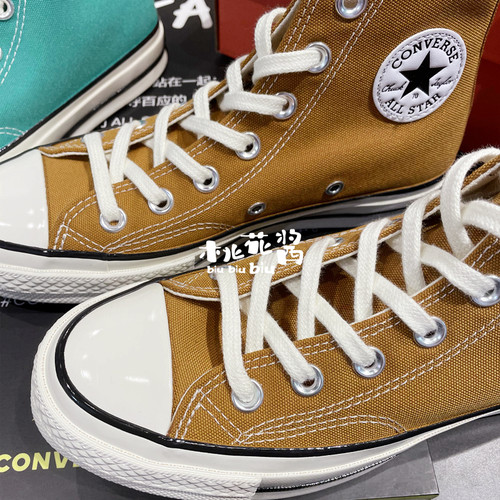 Converse匡威 1970S男女高帮帆布鞋小麦色170090C蒂芙尼绿170089C - 图2