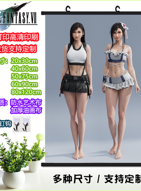 蒂法·洛克哈特 最终幻想VII挂画 爱丽丝 定制艺术布油画布海报