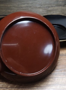 木胎漆器日本壶承茶道配件