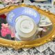 Western antique spode1900 lavender hand-painted rose gold bone china coffee cup and saucer in stock