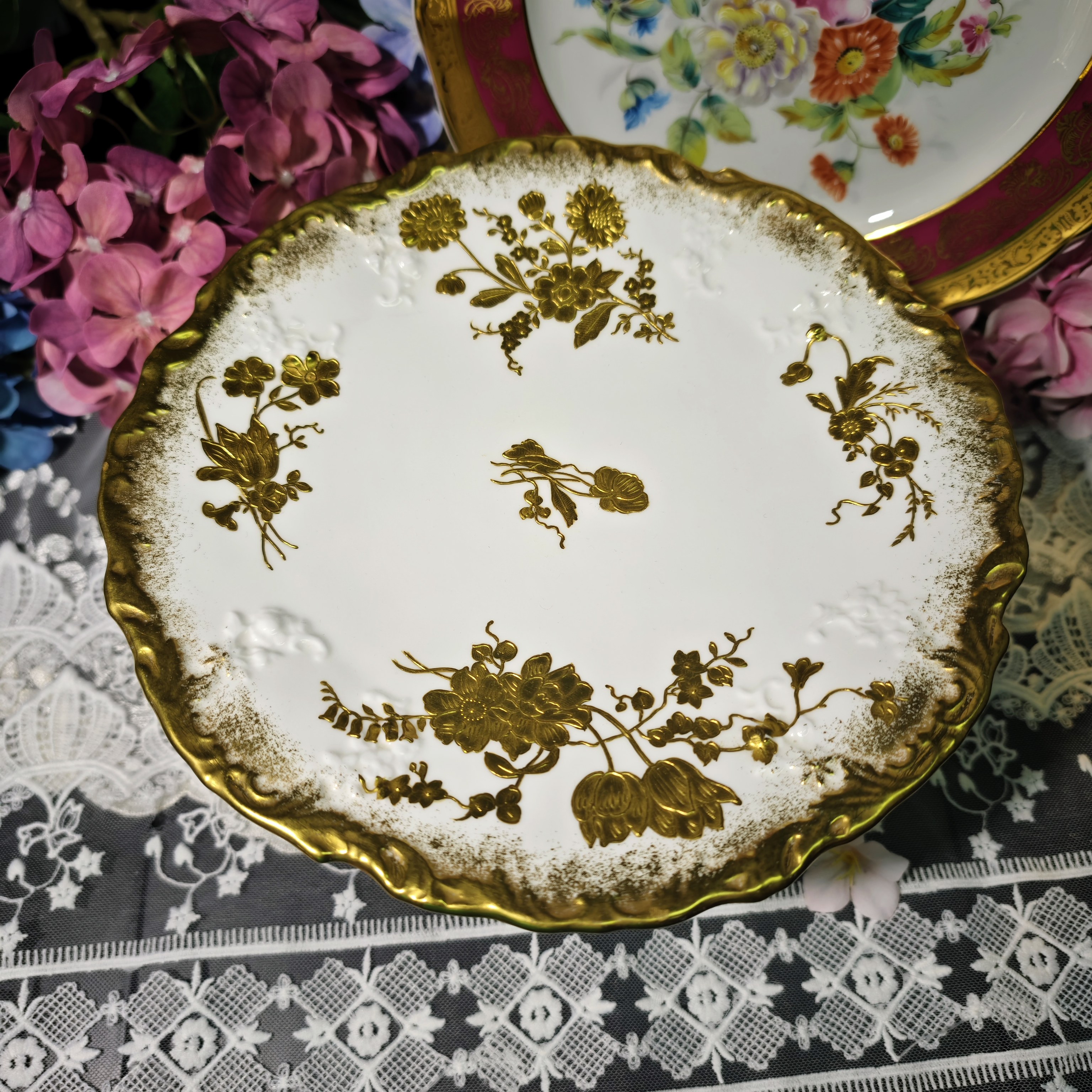 西洋古董 hammersley 22k重金骨花稀有骨瓷咖啡杯碟 现货,淘宝优惠券,粉丝福利购,淘宝优惠卷