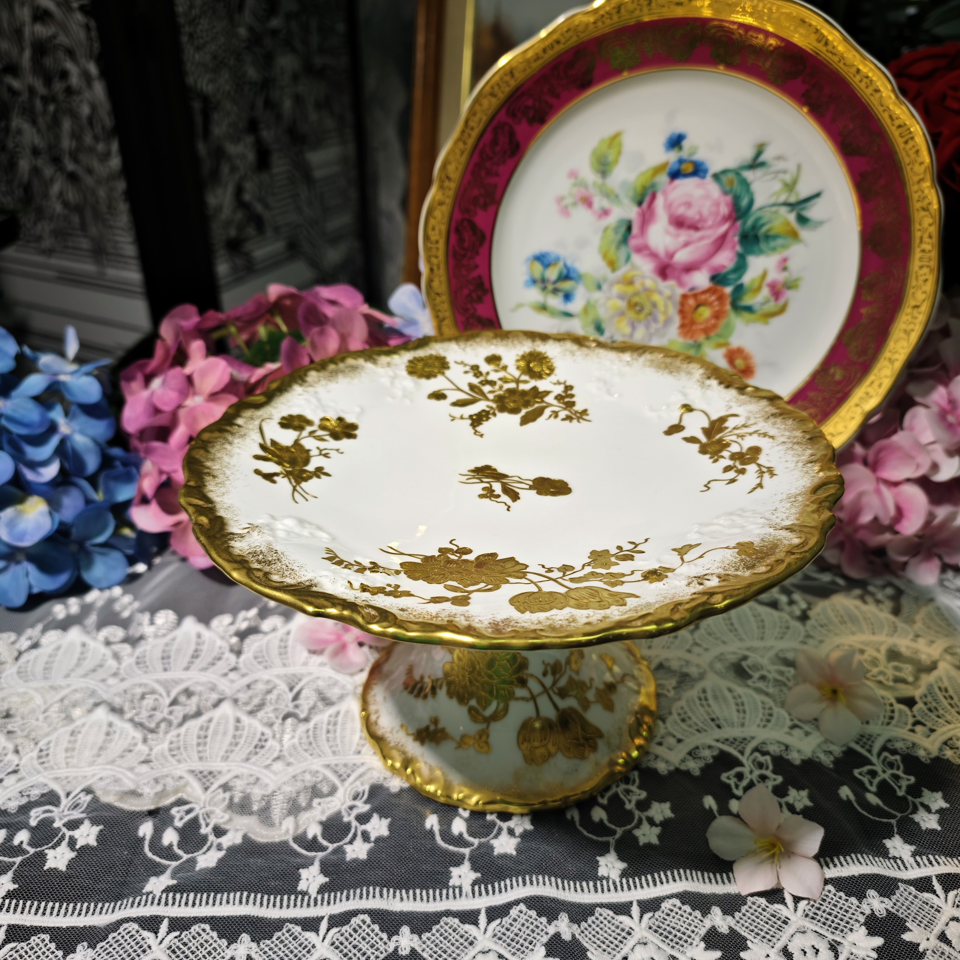 西洋古董 hammersley 22k重金骨花稀有骨瓷咖啡杯碟 现货,淘宝优惠券,粉丝福利购,淘宝优惠卷