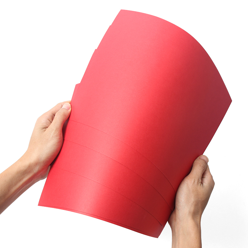 红色卡纸大张手工硬卡纸中国风剪纸材料全开红卡纸a4打印纸红纸背景纸大红色纸张折纸8k红色纸加厚a3彩色卡纸