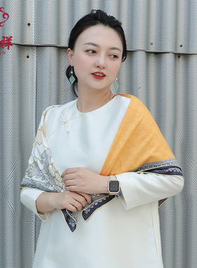 瑞蚨祥桑蚕丝真丝女士方巾礼盒