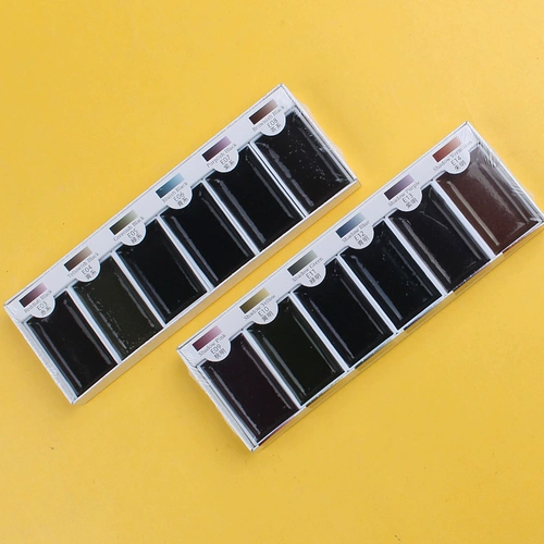 Японские чернила yuyotang Пятенные чернила yancai 6 -color сплошной акварельной краски рисовать чернила китайская рисова