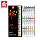 Пигментированная прозрачная акварель, тара, ручная роспись, 19 цветов