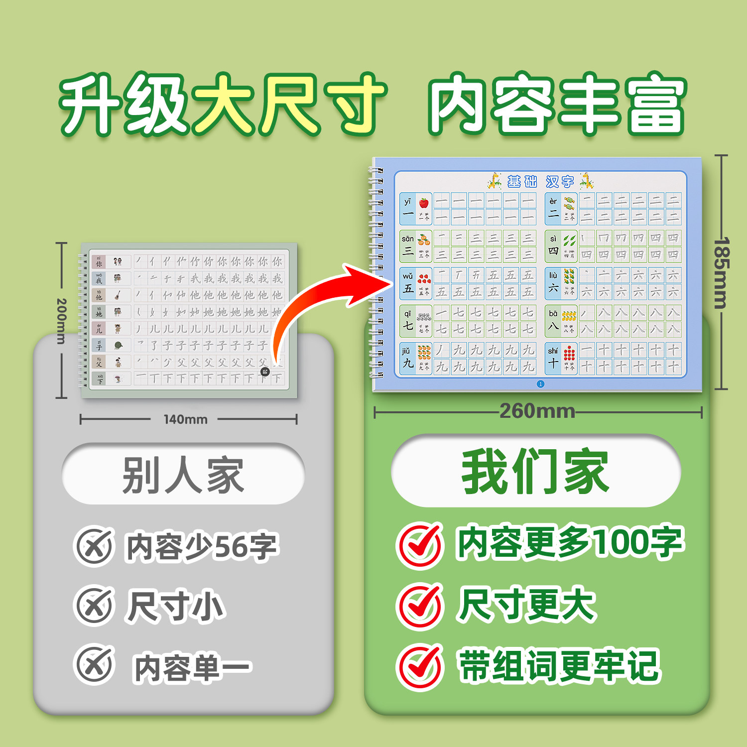 幼儿园练字本笔画笔顺练字帖汉字凹槽字帖幼小衔接控笔训练入门学前班写字本专用儿童数字描红偏旁部首拼音练习大班每日一练初学者,淘宝优惠券,粉丝福利购,淘宝优惠卷
