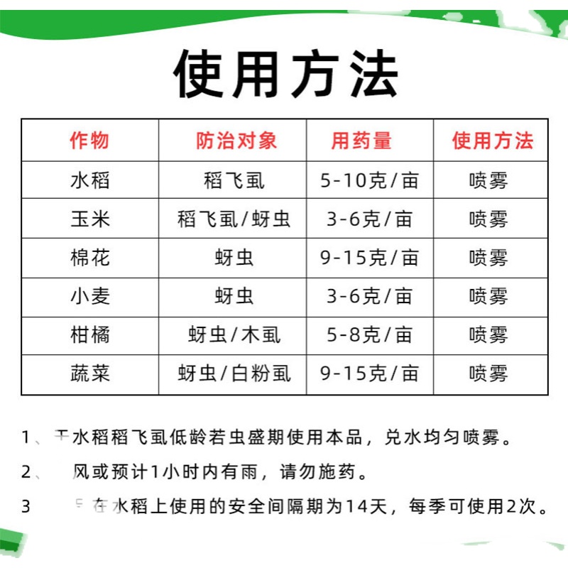 水稻专用杀虫剂稻飞虱农药烯啶吡蚜酮白粉虱农资店蓟马蚜虫杀虫药-图2