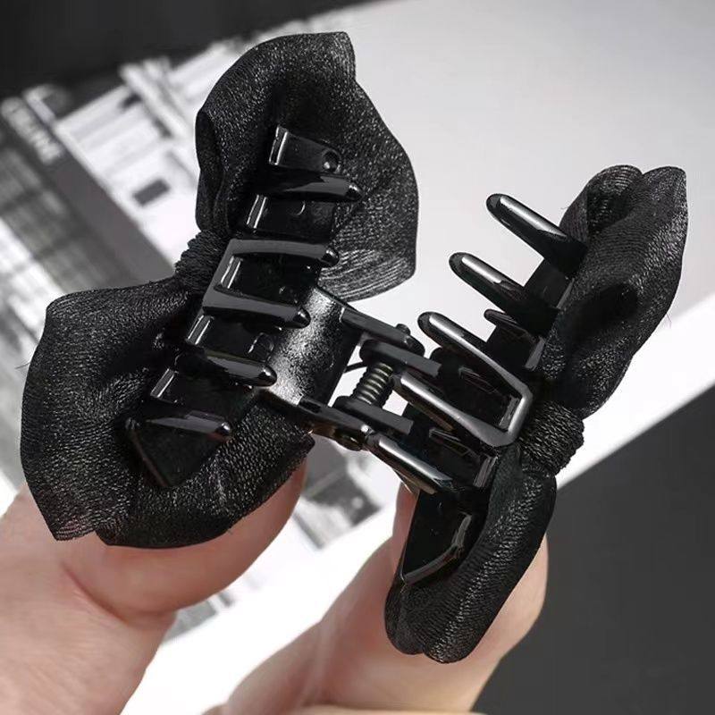 刘海夹侧边甜美公主头网红小号抓夹高颅顶丝绒蝴蝶结碎发夹子头饰,淘宝优惠券,粉丝福利购,淘宝优惠卷