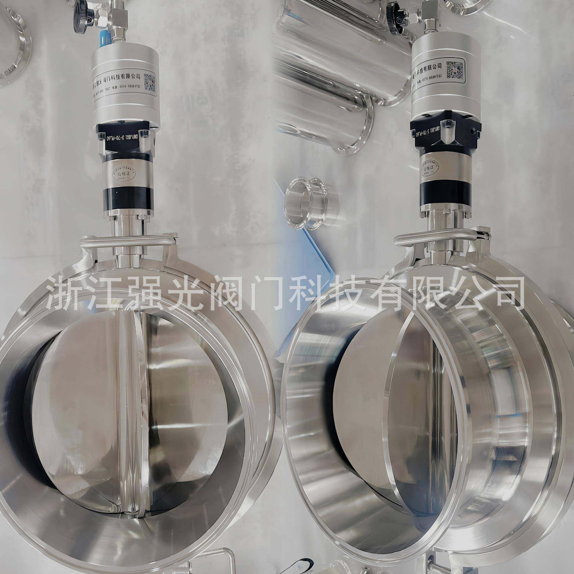 304/316L卫生级食品级不锈钢快装卡箍卡盘法兰气动旋转多瓣蝶阀,淘宝优惠券,粉丝福利购,淘宝优惠卷