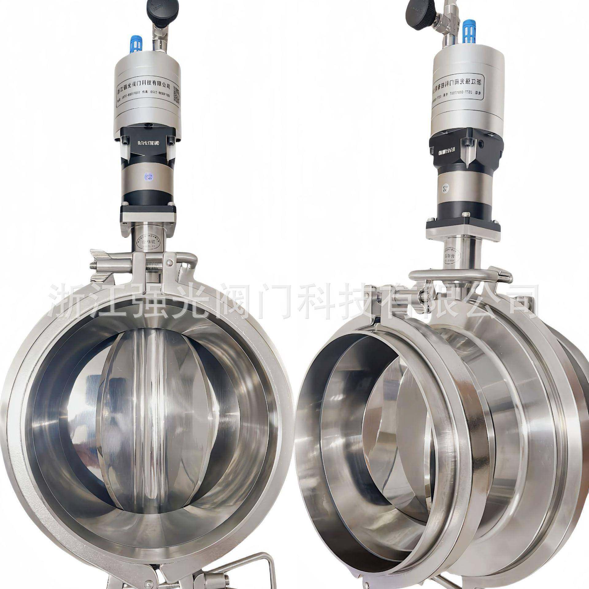 304/316L卫生级食品级不锈钢快装卡箍卡盘法兰气动旋转多瓣蝶阀,淘宝优惠券,粉丝福利购,淘宝优惠卷