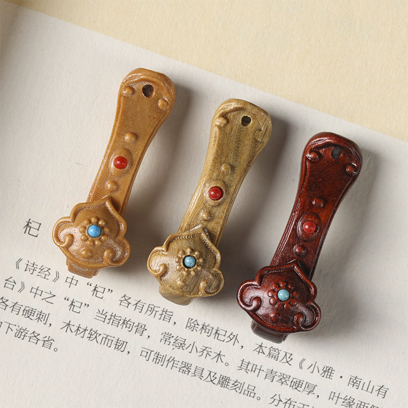 紫檀檀香木绿檀如意吊坠DIY配饰镶嵌蓝红松石钥匙扣手机挂件配饰,淘宝优惠券,粉丝福利购,淘宝优惠卷