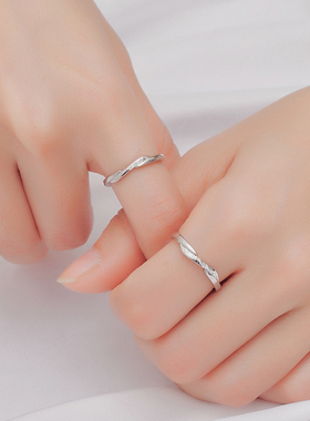 情侣925银原创设计戒指