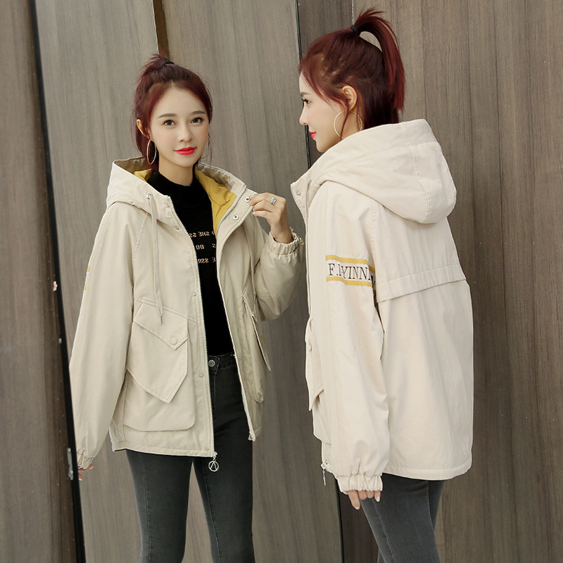 减龄工装短款外套女韩版宽松学生 吾亦美短外套