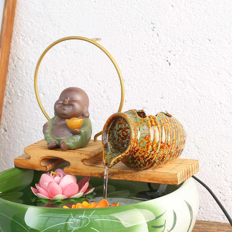 鱼缸流水摆件装饰品古法养鱼流水陶罐增氧过滤水循环鱼缸造景配件,淘宝优惠券,粉丝福利购,淘宝优惠卷