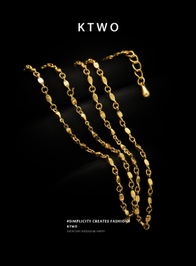 项链女2025年新款高级设计感小众镀k金轻奢男款颈链锁骨链装饰品