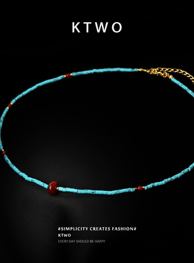 国潮新中式绿松石民族风串珠项链