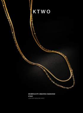 时尚ins潮双层叠戴项链女